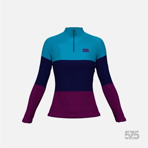 Futófelső hosszú ujjú - Női Cold Top - Threestripe Dark Magenta